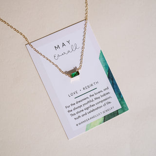 Tiny May Birthstone Necklace