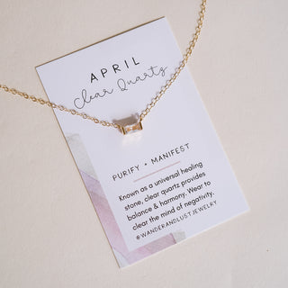 Tiny April Birthstone Necklace