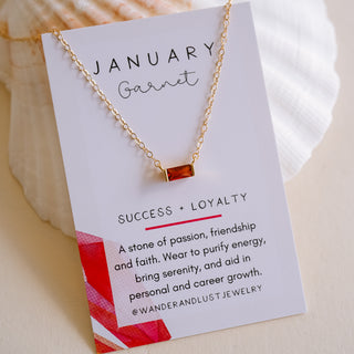 Tiny January Birthstone Necklace