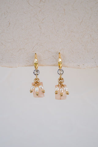 Coco Rose Quartz & Pearl Drop Earrings