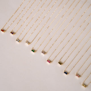 Tiny September Birthstone Necklace