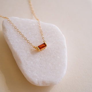Tiny January Birthstone Necklace