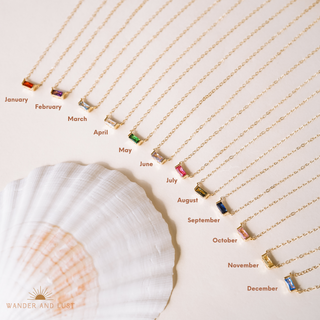 Tiny January Birthstone Necklace