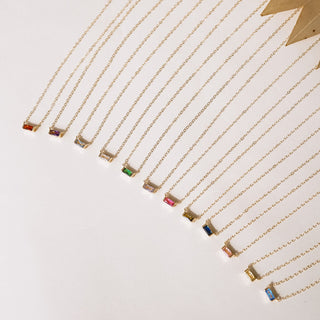 Tiny January Birthstone Necklace