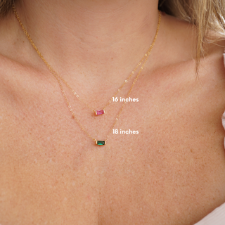 Tiny January Birthstone Necklace