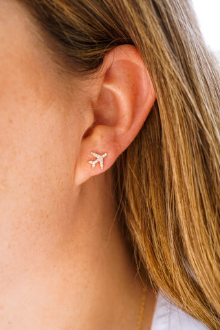 Airplane Stud Earrings