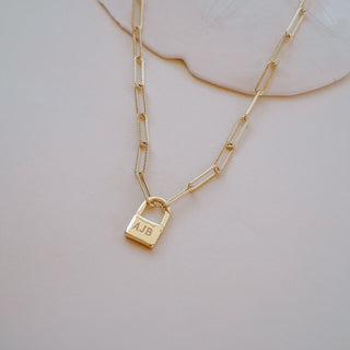 Monogram Lock Necklace