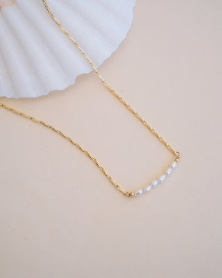 Amara Pearl Bar Necklace