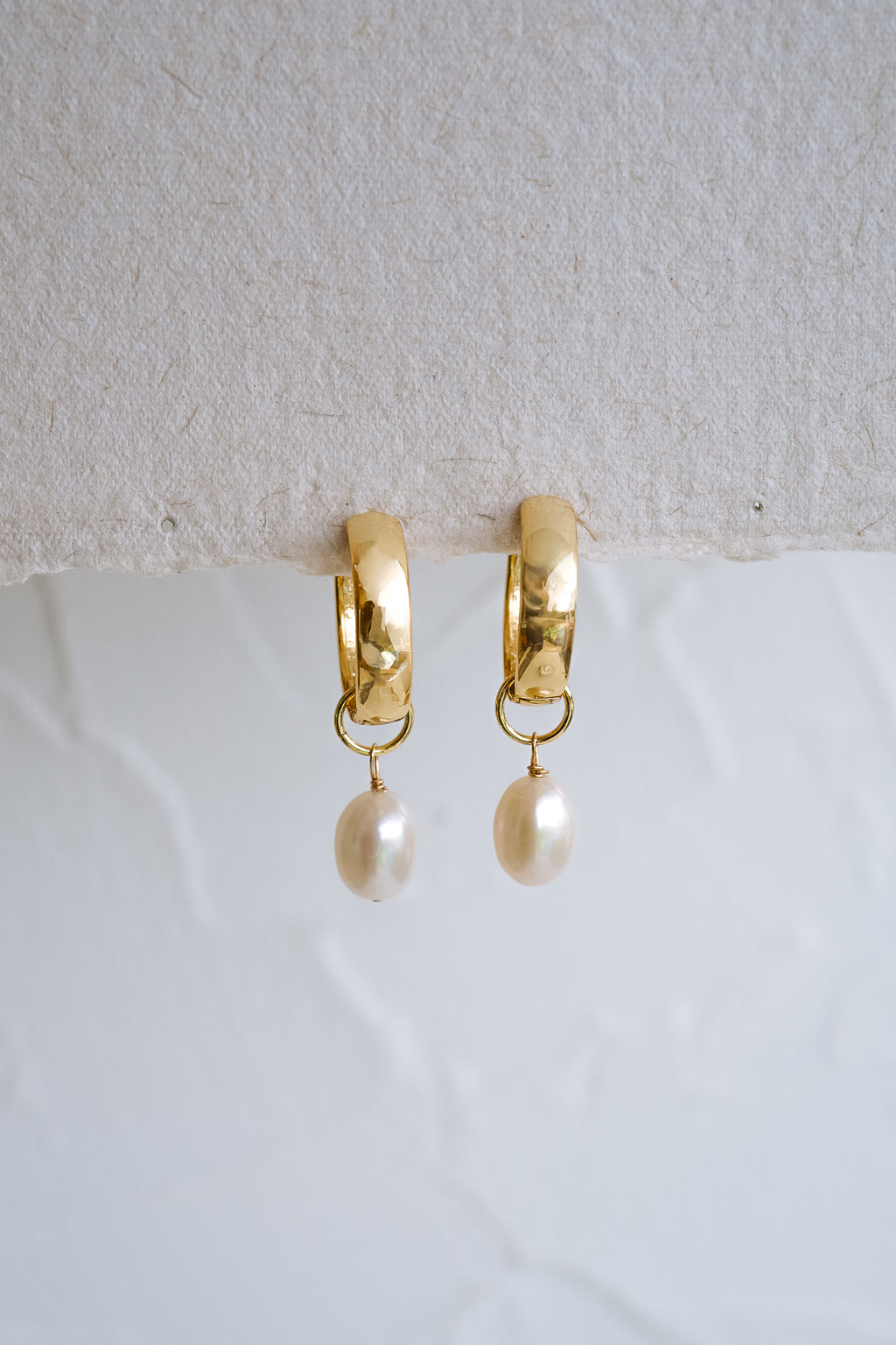 Haven Gold Pearl Hoop Earrings