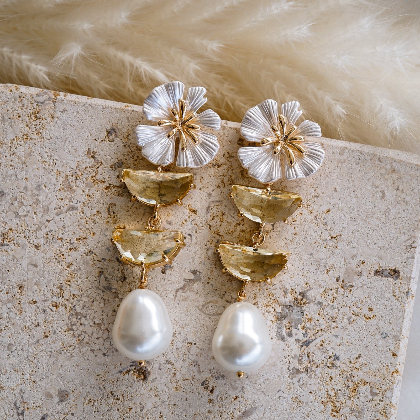 Bloom Pearl Drop Earrings
