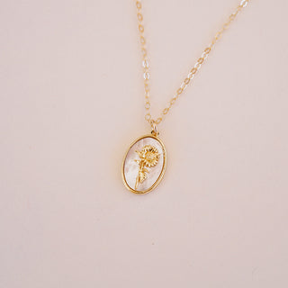 August Birth Flower Necklace