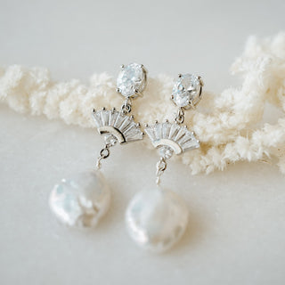 Belle Freshwater Pearl Earrings