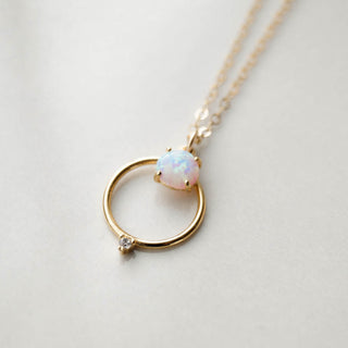 Ophelia Opal Necklace, Necklace, - Wander + Lust Jewelry