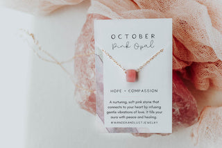 October Birthstone Necklace, Necklace, - Wander + Lust Jewelry