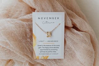 November Birthstone Necklace, Necklace, - Wander + Lust Jewelry