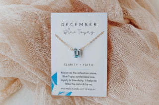 December Birthstone Necklace, Necklace, - Wander + Lust Jewelry