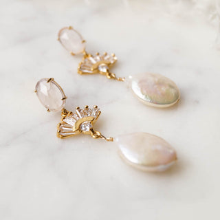 REESE Freshwater Pearl Earrings, Earrings, - Wander + Lust Jewelry