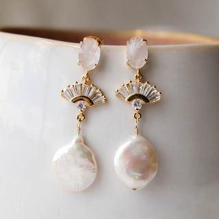 REESE Freshwater Pearl Earrings, Earrings, - Wander + Lust Jewelry
