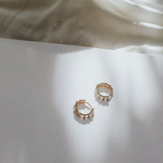 Isla Huggie Hoops, Earrings, - Wander + Lust Jewelry