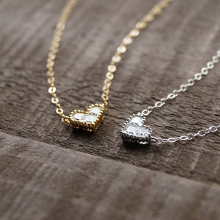 Silver Heart Necklace, Necklace, - Wander + Lust Jewelry