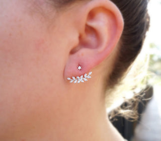 Leaf Ear Jackets, Earrings, - Wander + Lust Jewelry