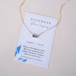 Tiny December Birthstone Necklace - Wander + Lust Jewelry