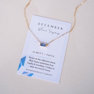 Tiny December Birthstone Necklace