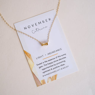 Tiny November Birthstone Necklace