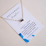 Tiny September Birthstone Necklace - Wander + Lust Jewelry