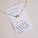 Tiny April Birthstone Necklace - Wander + Lust Jewelry