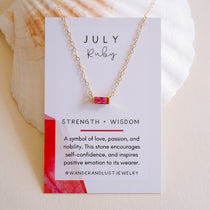 Tiny July Birthstone Necklace - Wander + Lust Jewelry