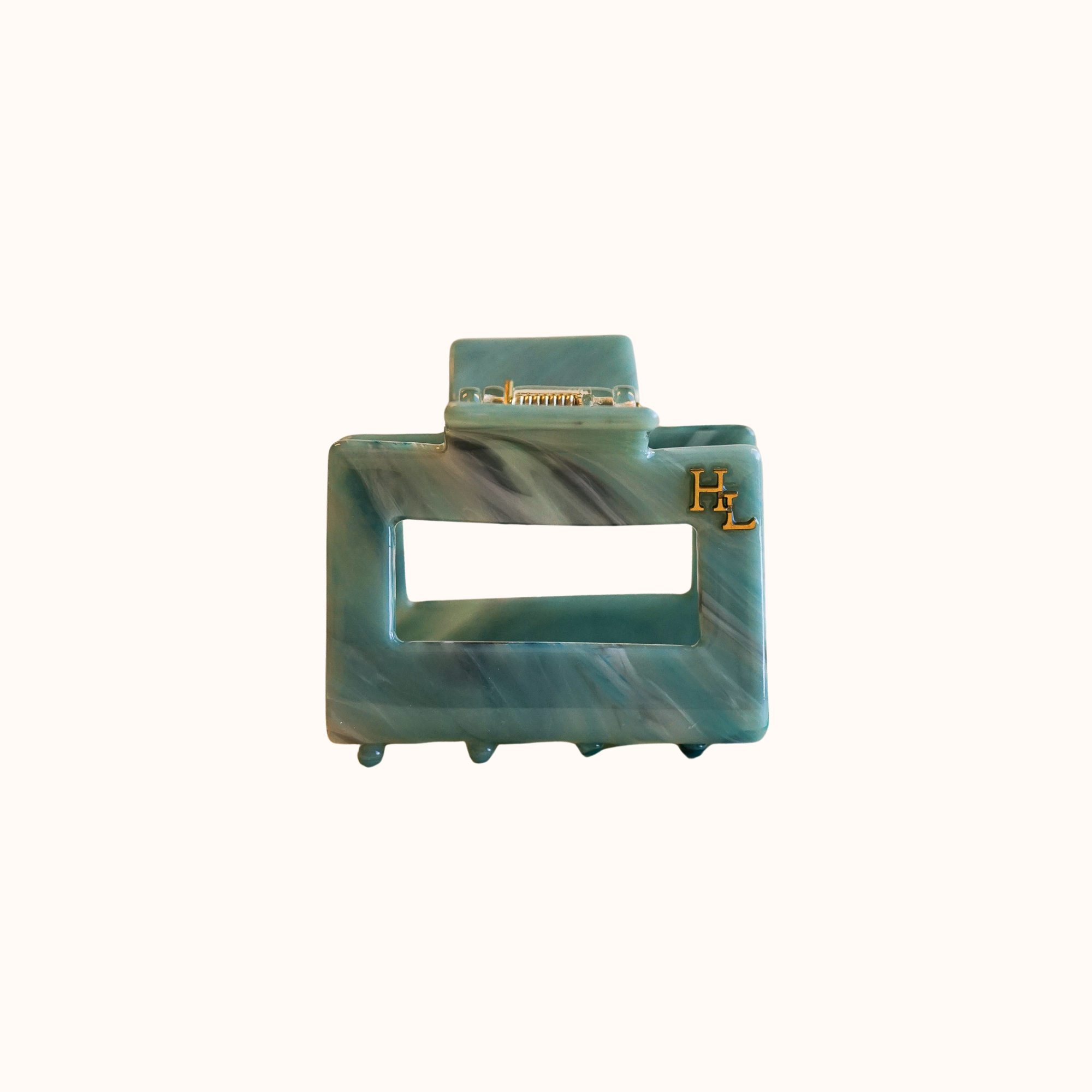 Turquoise Marble Acetate Claw Clip