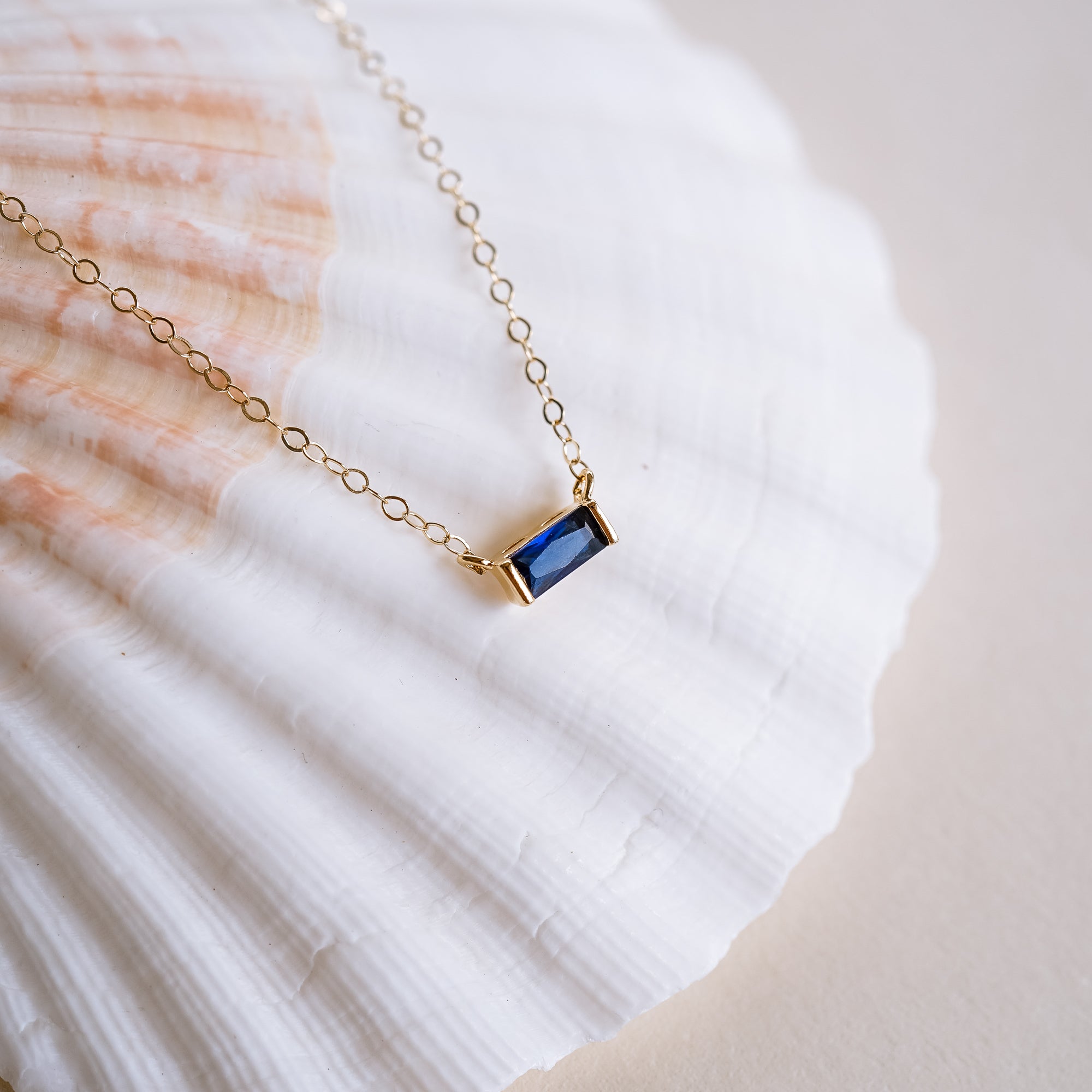 Tiny September Birthstone Necklace - Wander + Lust Jewelry