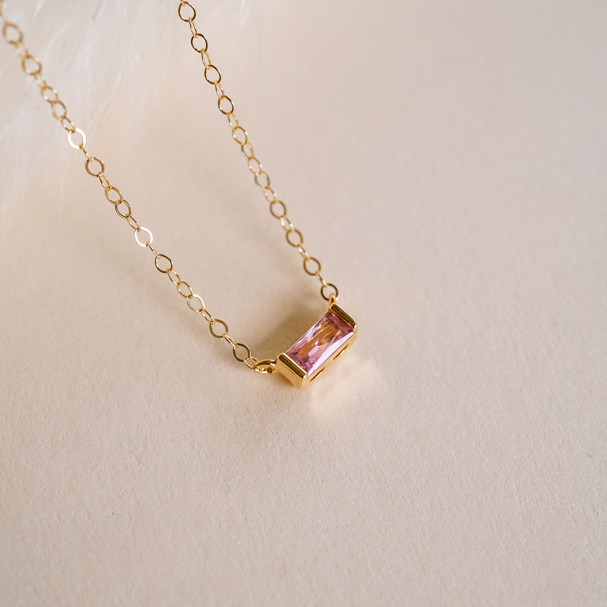 Tiny October Birthstone Necklace - Wander + Lust Jewelry
