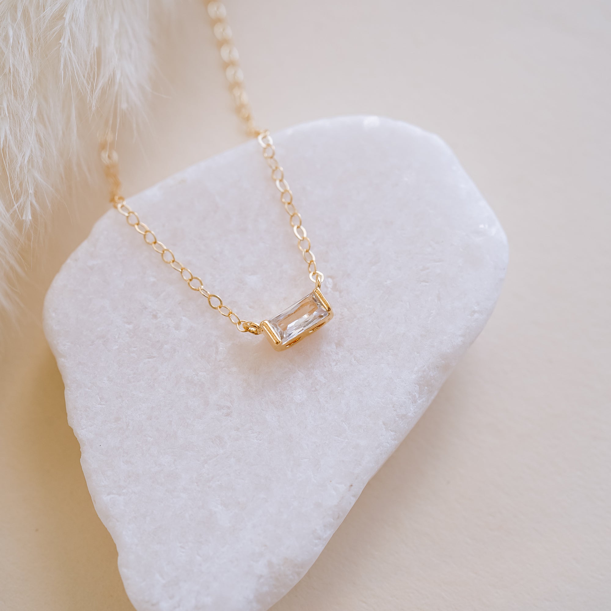 Tiny April Birthstone Necklace - Wander + Lust Jewelry