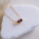Tiny February Birthstone Necklace - Wander + Lust Jewelry