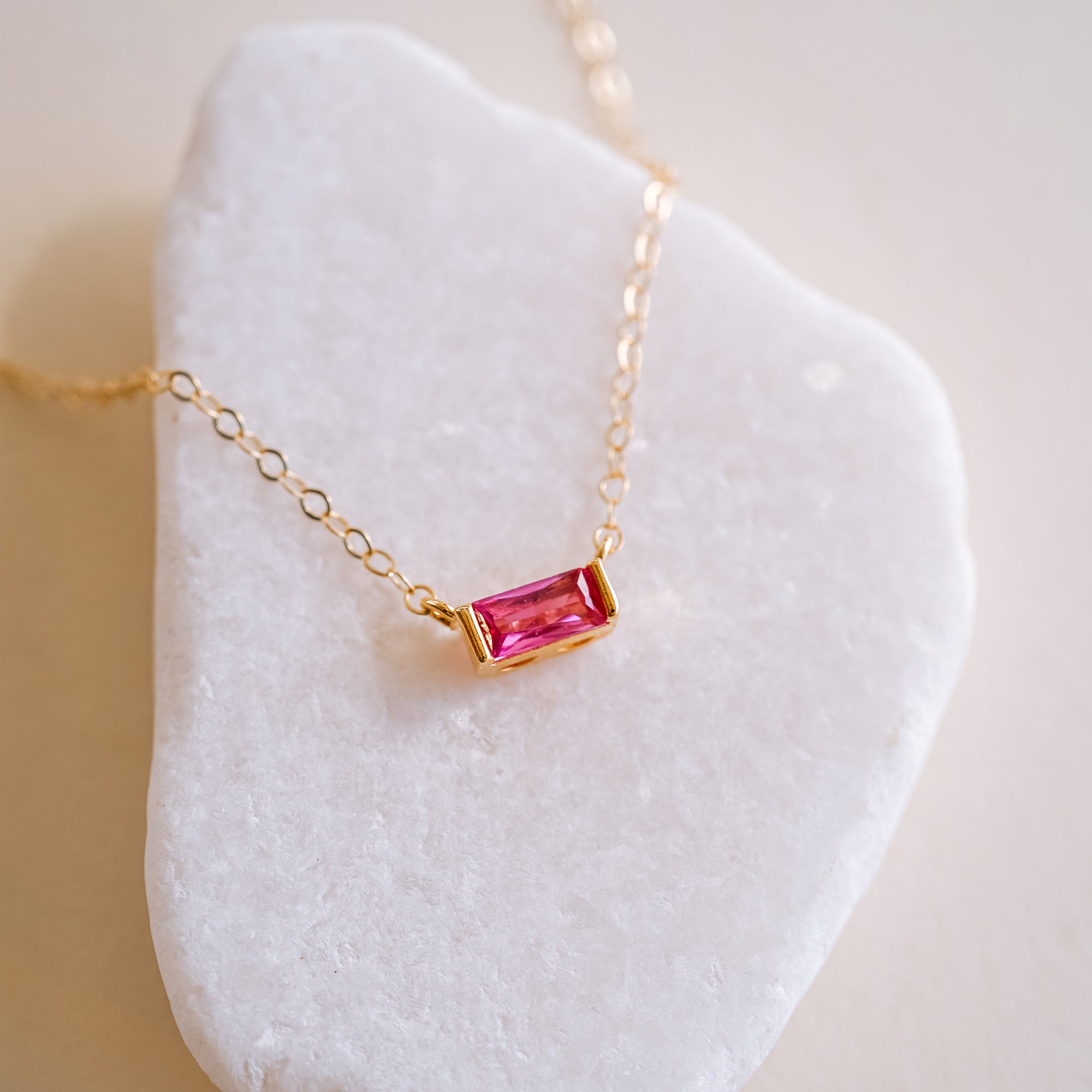 Tiny July Birthstone Necklace - Wander + Lust Jewelry