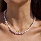 Alba Rose Quartz & Pearl Choker
