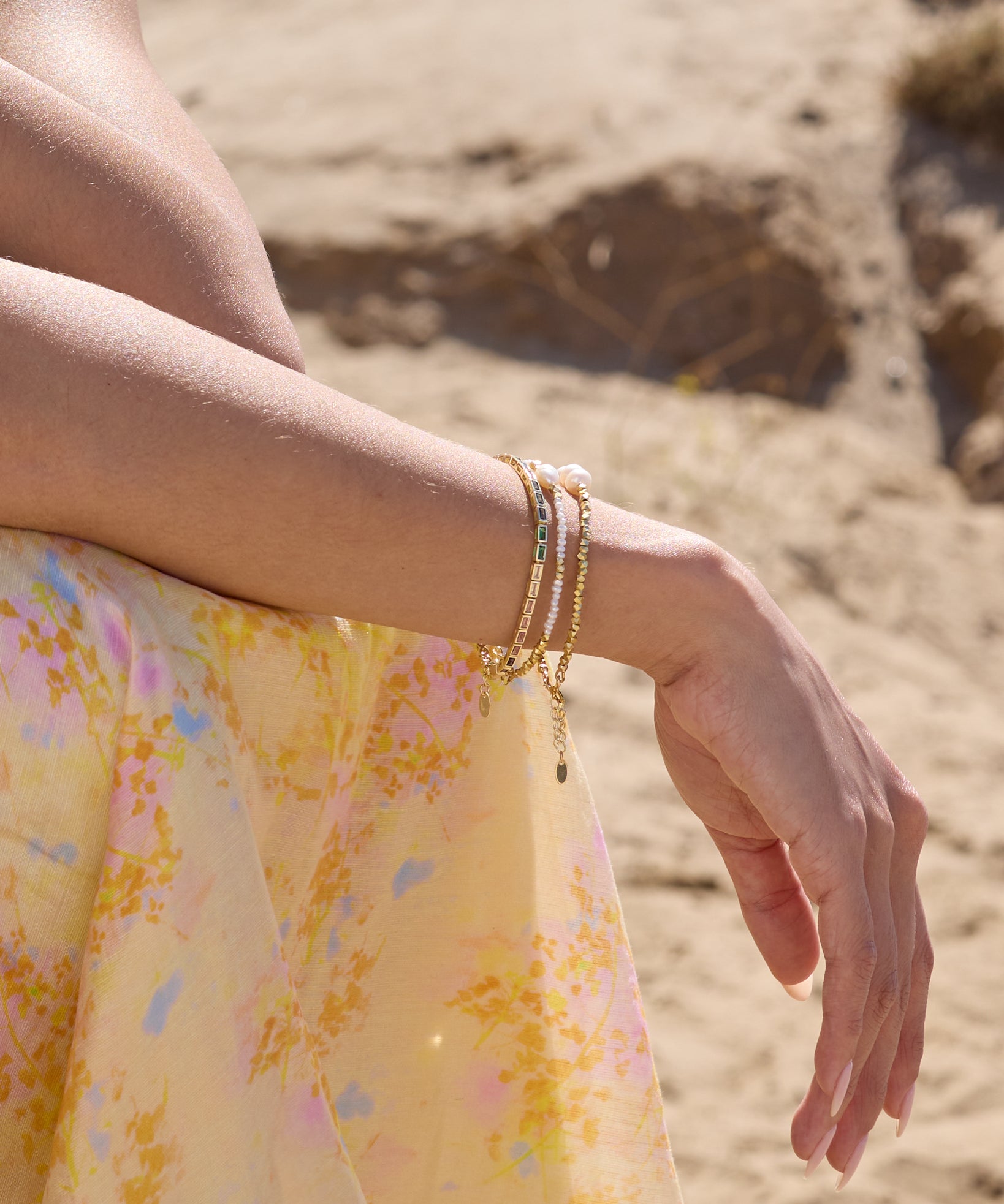 Marielle Three Pearl Bracelet
