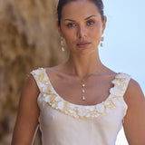 Swan Pearl Lariat Necklace