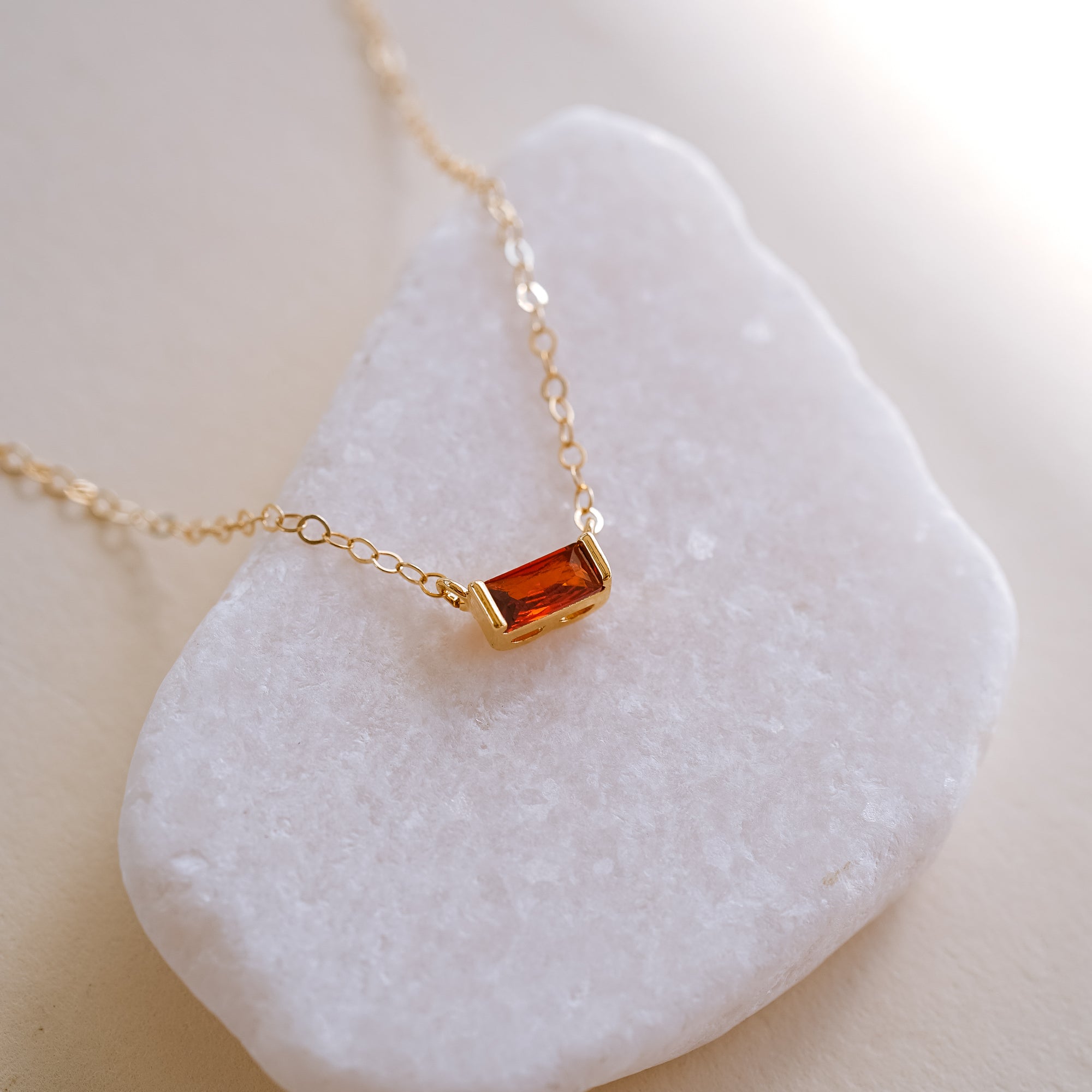 Tiny January Birthstone Necklace - Wander + Lust Jewelry