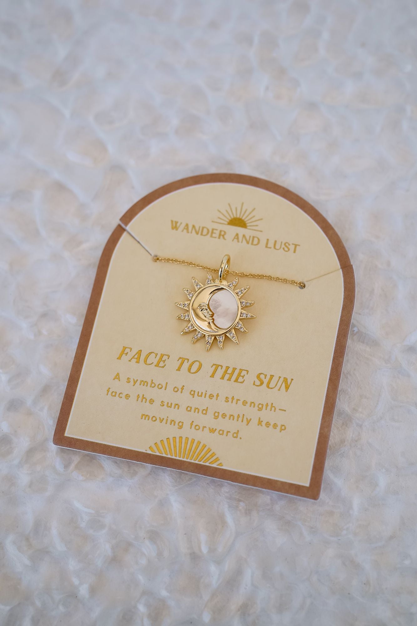 Face to the Sun Pendant Necklace - Wander + Lust Jewelry