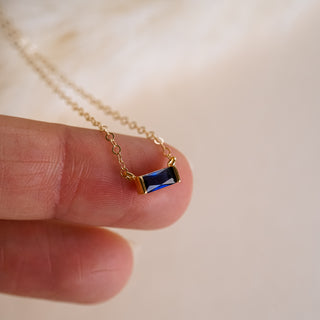 Tiny September Birthstone Necklace