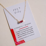 Tiny July Birthstone Necklace - Wander + Lust Jewelry