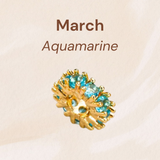 March Aquamarine Birthstone Charm