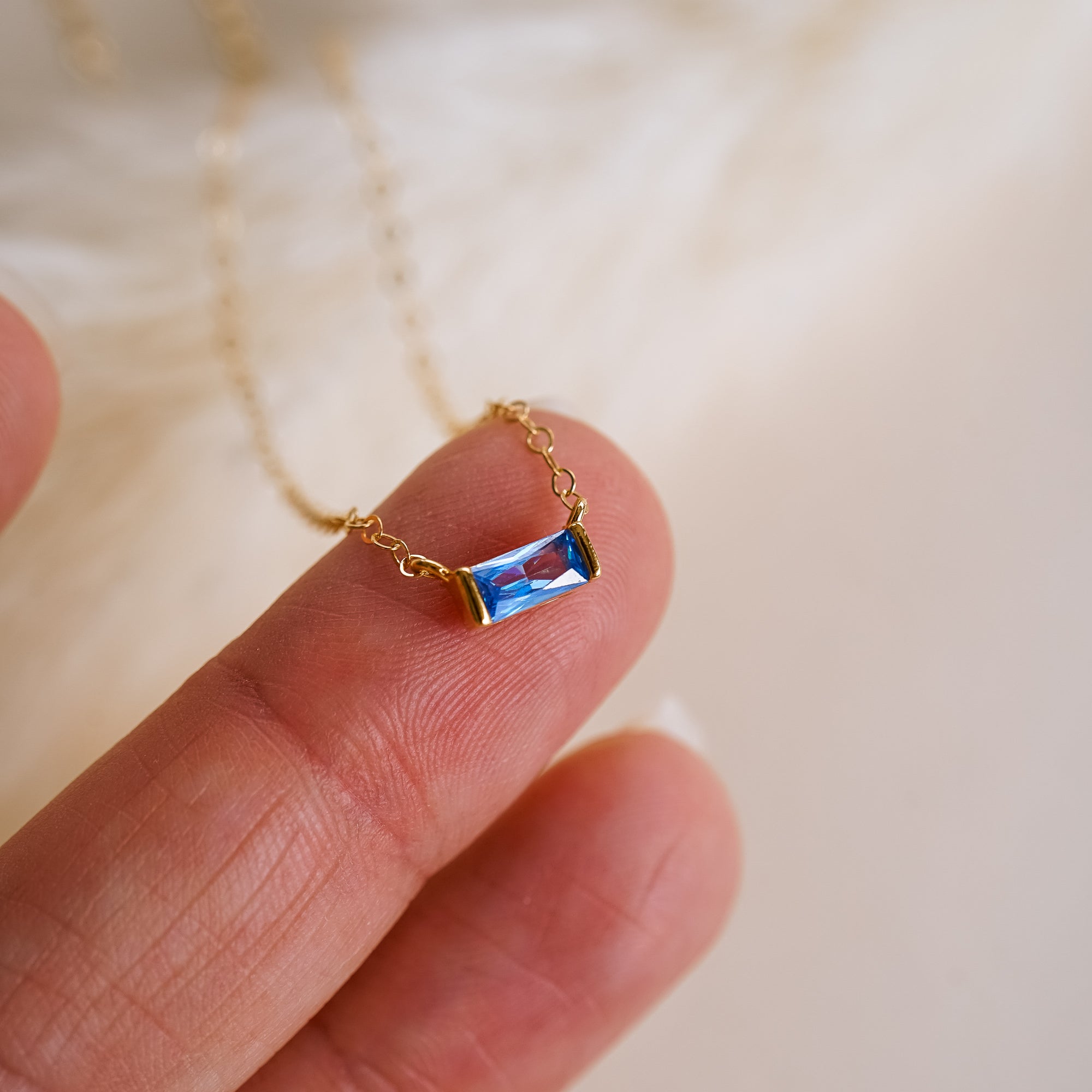 Tiny December Birthstone Necklace - Wander + Lust Jewelry