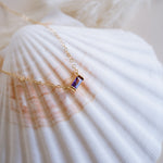 Tiny February Birthstone Necklace - Wander + Lust Jewelry