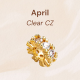 April Crystal Birthstone Charm