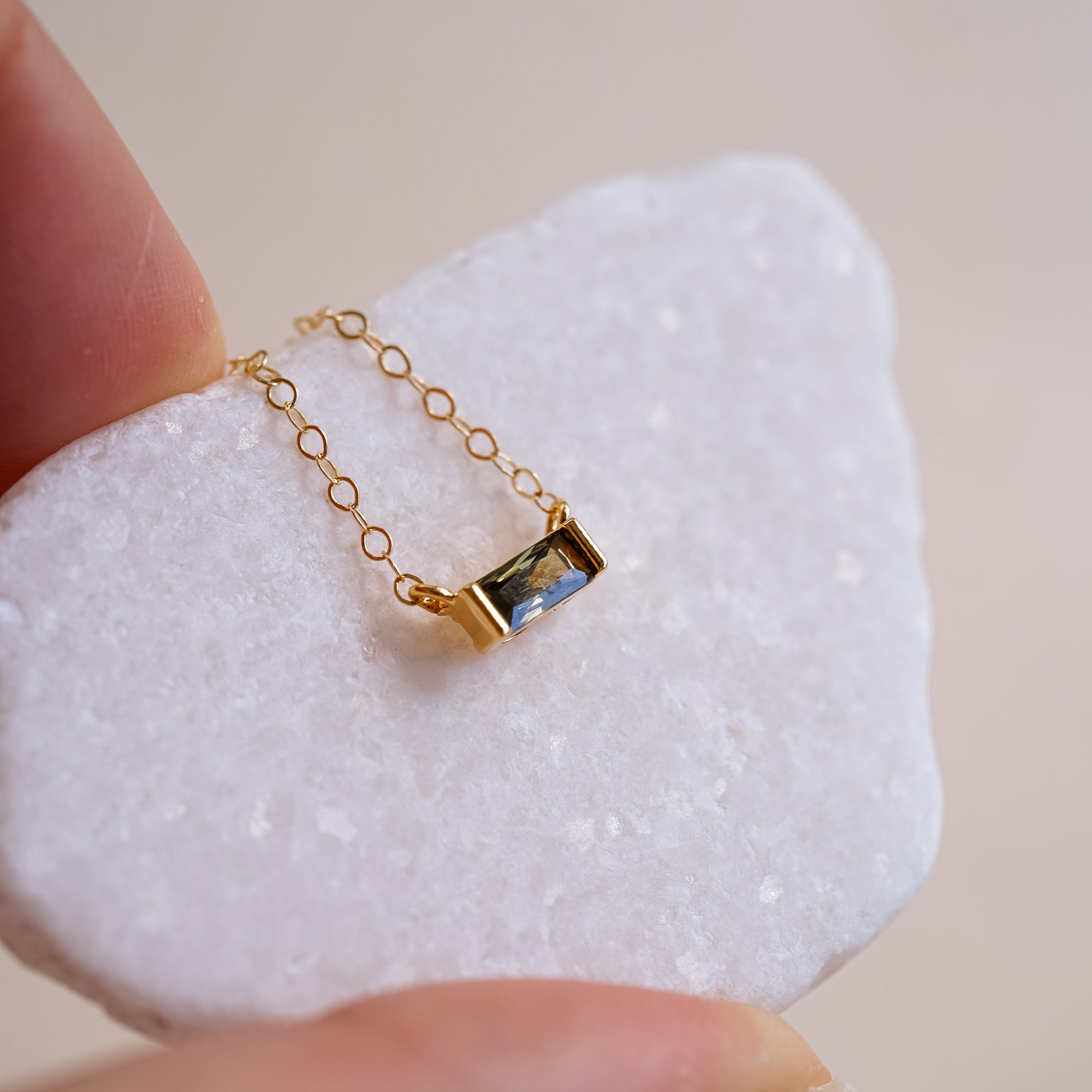 Tiny August Birthstone Necklace - Wander + Lust Jewelry