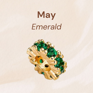May Emerald Birthstone Charm